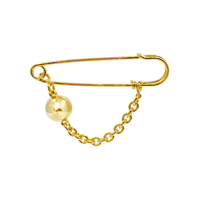 CHUNKY-BALL POINT BROOCH_GOLD
